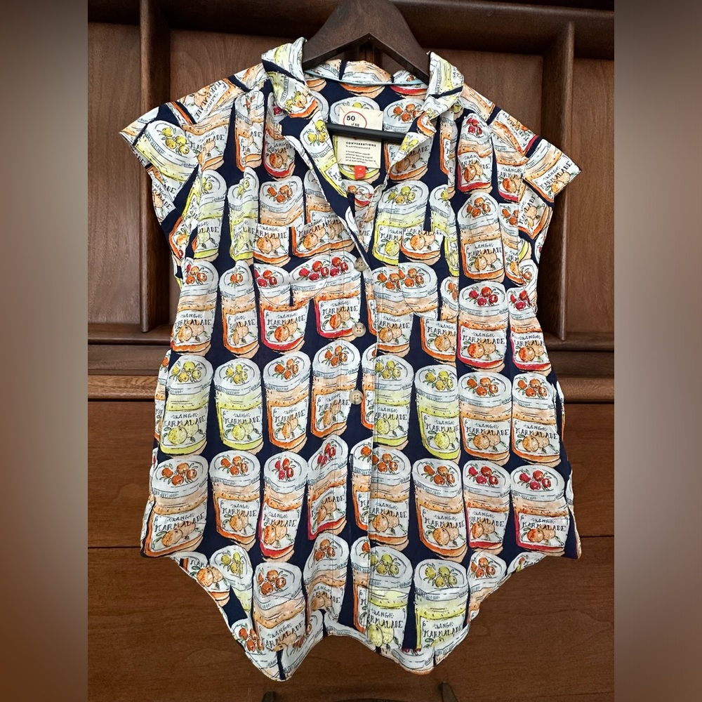 Anthropologie 50 of 52 Conversation Jars of Marmalade blouse XS